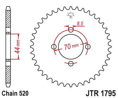 JT SPROCKETS JTR1795.22 (449322jt)